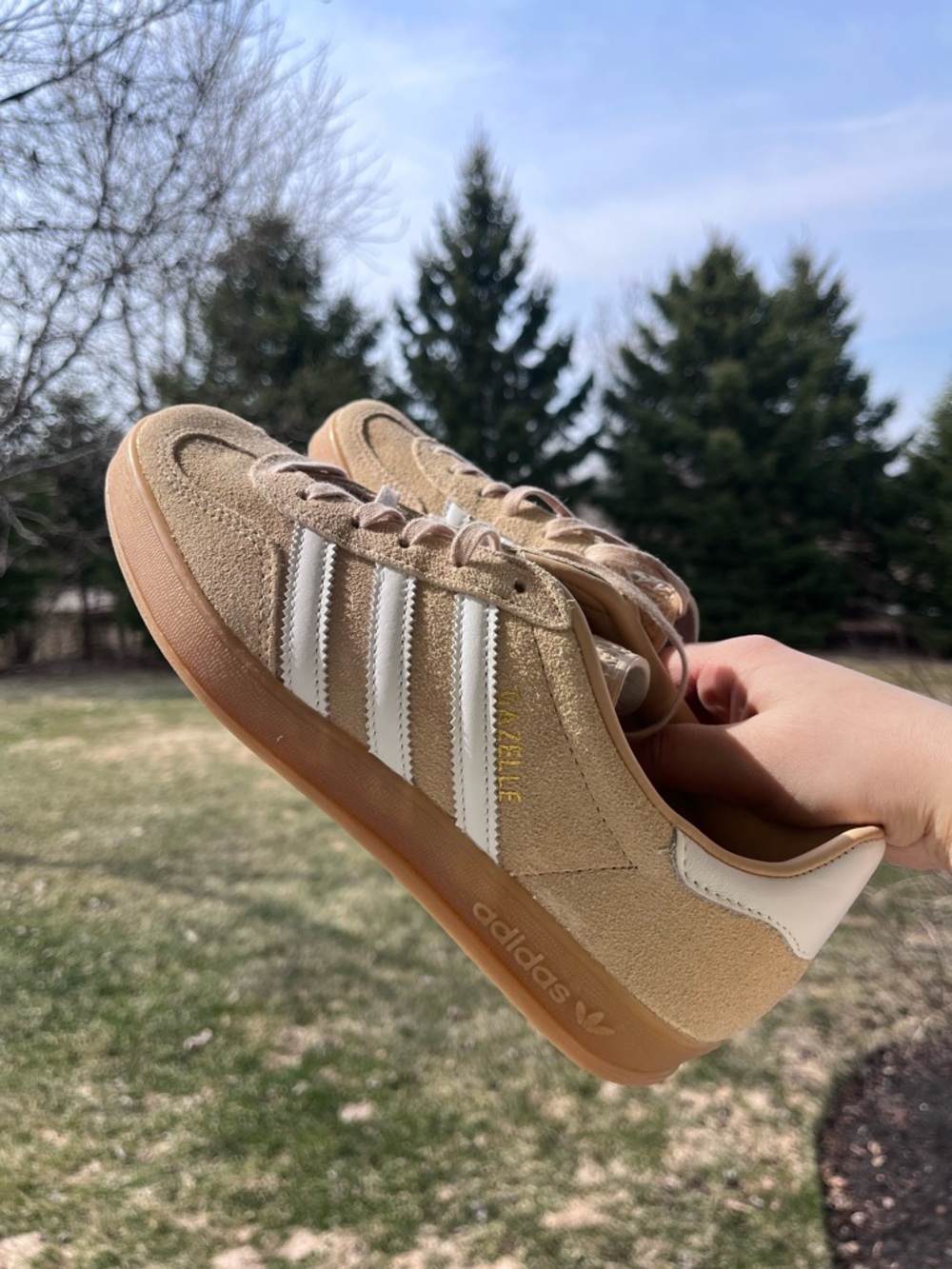 Adidas gazelle indoor athletic shoes magic beige sneakers - Picture 6 of 10